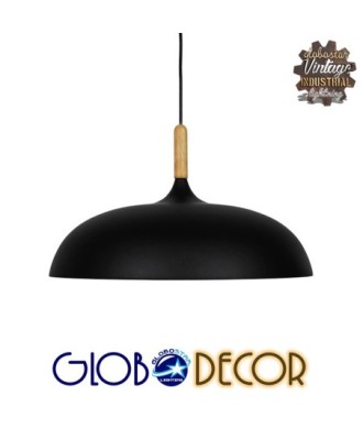 GLOBOSTAR® VALLETE 01258 Μοντέρνο Κρεμαστό Φωτιστικό Οροφής με Ντουί 1 x E27 AC 220-240V IP20 - Μαύρο & Μπεζ - Μ45 x Π45 x Υ27cm